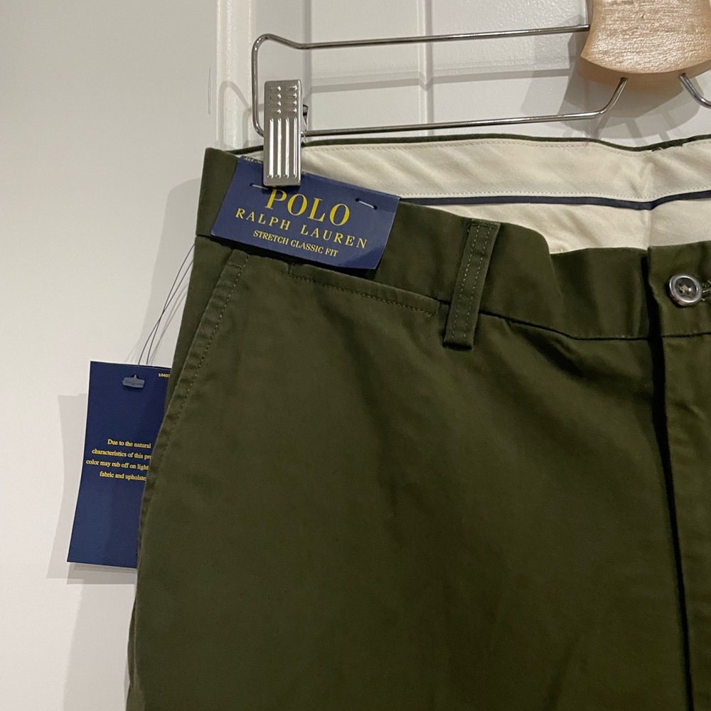 Polo by Ralph Lauren Men's Dark Green Chinos NEW WITH TAGS - Picture 2 of 6